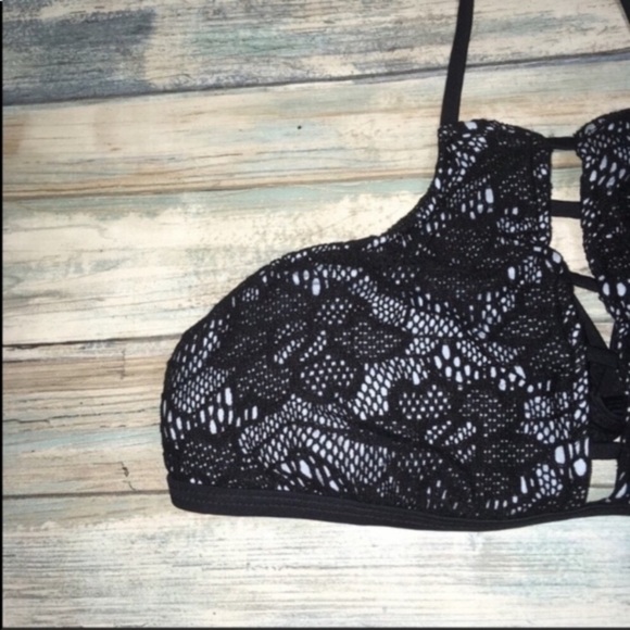 Mossimo Lace High Neck Halter Bikini Top - Picture 3 of 5